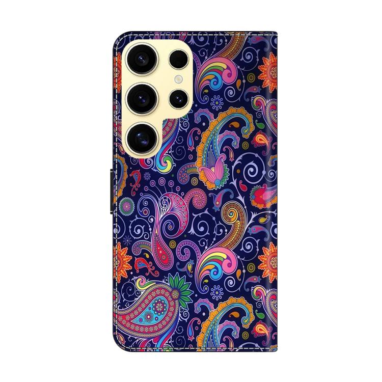 For Samsung Galaxy S24 Ultra 5G Crystal-Like Painted Vegan Leather Phone Case