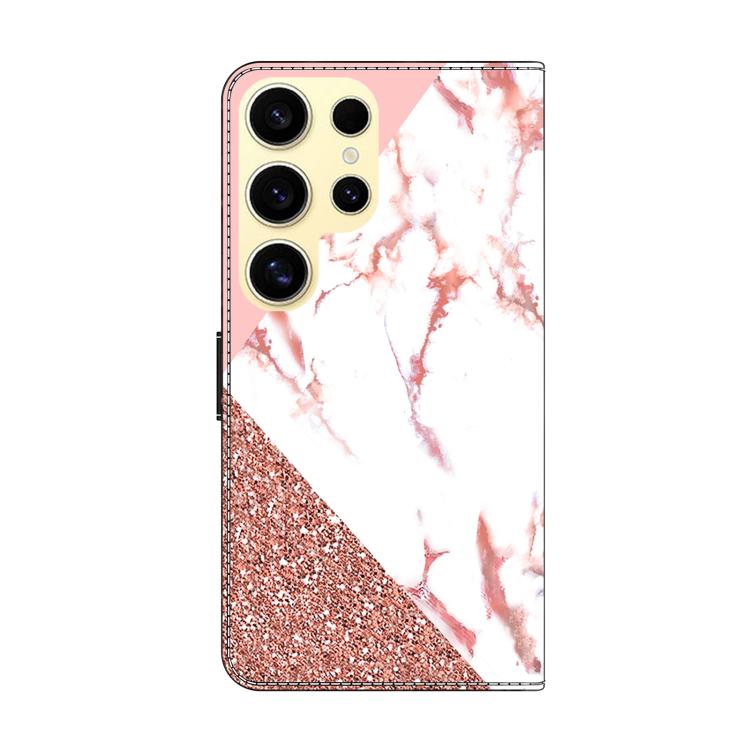 For Samsung Galaxy S24 Ultra 5G Crystal-Like Painted Vegan Leather Phone Case