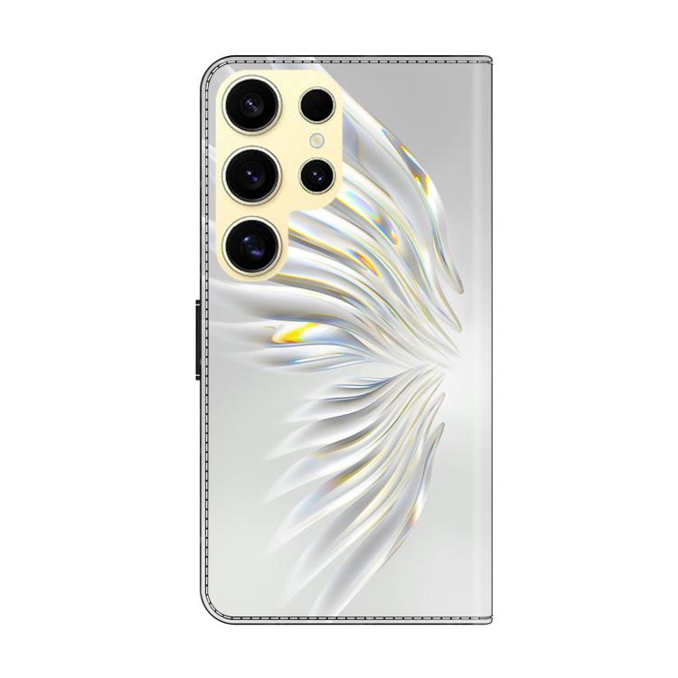 For Samsung Galaxy S24 Ultra 5G Crystal-Like Painted Vegan Leather Phone Case