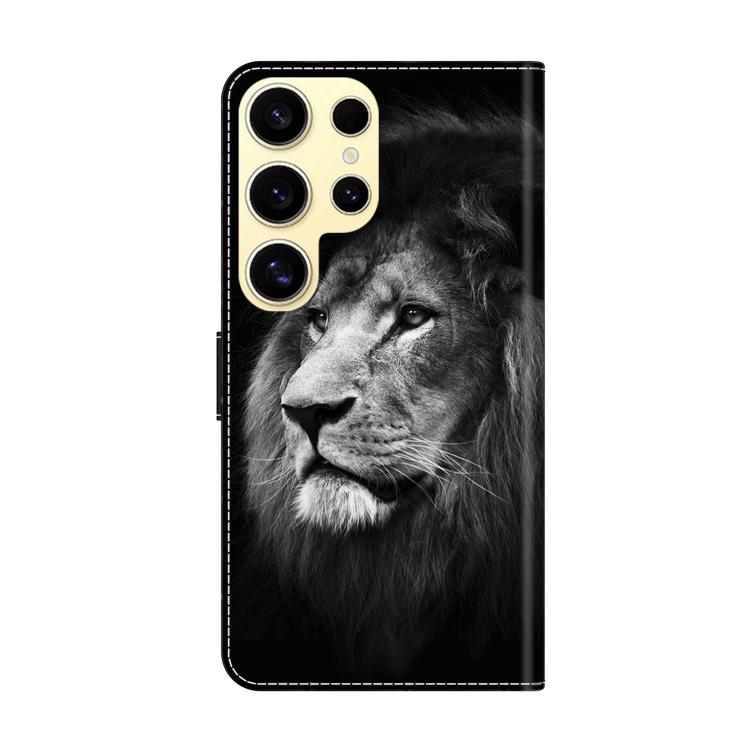 For Samsung Galaxy S24 Ultra 5G Crystal-Like Painted Vegan Leather Phone Case