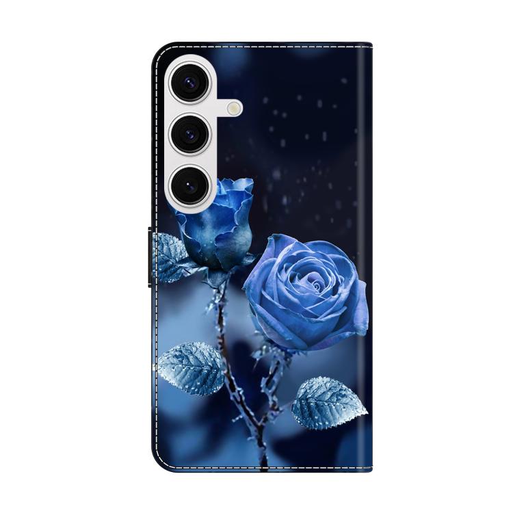 For Samsung Galaxy S24 FE 5G Crystal-Like Painted Vegan Leather Phone Case