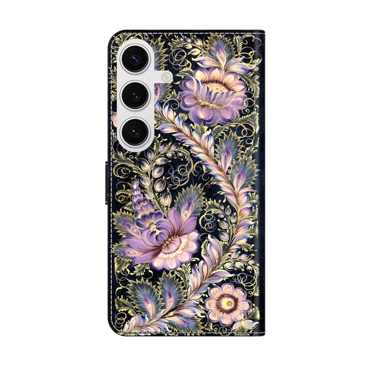 For Samsung Galaxy S25 Edge 5G Crystal-Like Painted Vegan Leather Phone Case