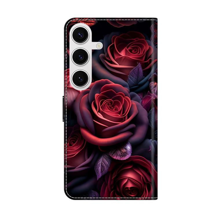 For Samsung Galaxy S25 Edge 5G Crystal-Like Painted Vegan Leather Phone Case