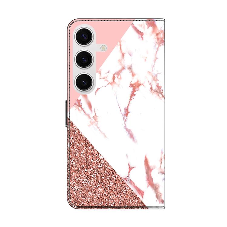 For Samsung Galaxy S25 Edge 5G Crystal-Like Painted Vegan Leather Phone Case