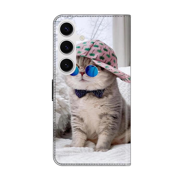 For Samsung Galaxy S25 FE 5G Crystal-Like Painted Vegan Leather Phone Case