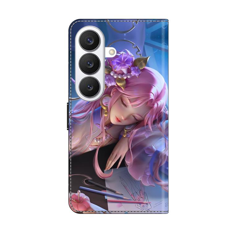 For Samsung Galaxy S26+ 5G Crystal-Like Painted Vegan Leather Phone Case