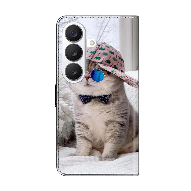 For Samsung Galaxy S26+ 5G Crystal-Like Painted Vegan Leather Phone Case