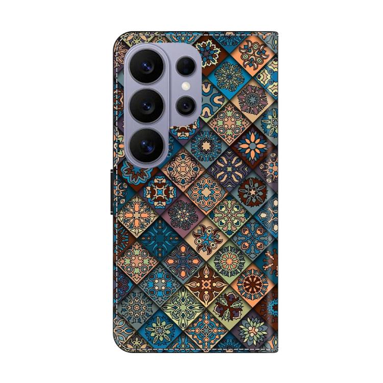 For Samsung Galaxy S26 Ultra 5G Crystal-Like Painted Vegan Leather Phone Case