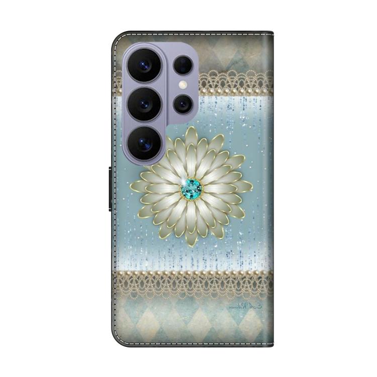 For Samsung Galaxy S26 Ultra 5G Crystal-Like Painted Vegan Leather Phone Case