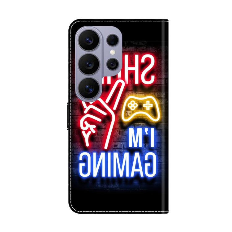 For Samsung Galaxy S26 Ultra 5G Crystal-Like Painted Vegan Leather Phone Case