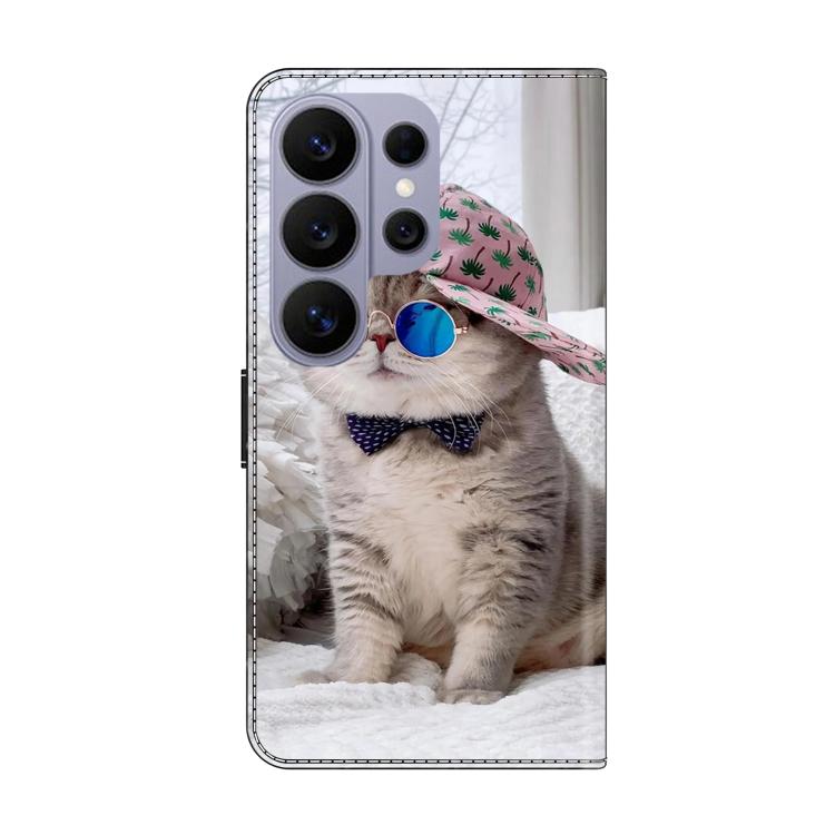 For Samsung Galaxy S26 Ultra 5G Crystal-Like Painted Vegan Leather Phone Case