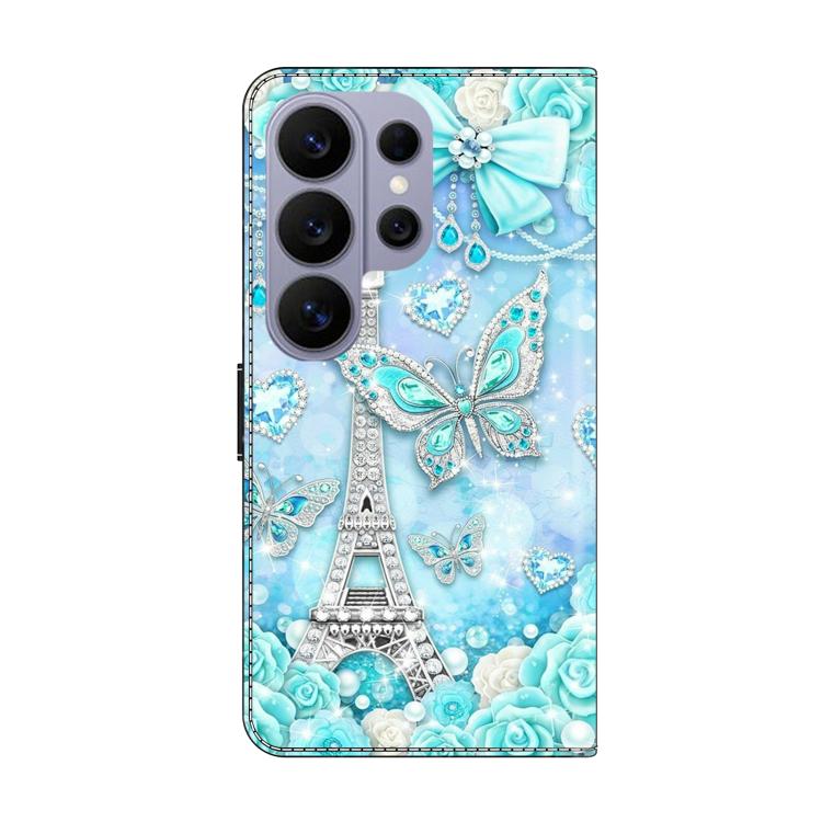 For Samsung Galaxy S26 Ultra 5G Crystal-Like Painted Vegan Leather Phone Case