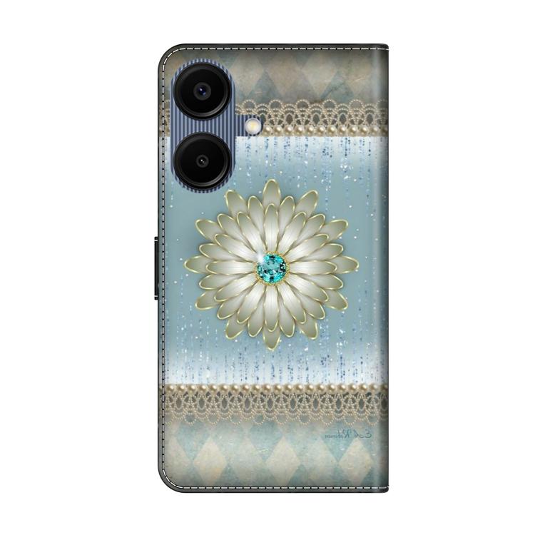 For Samsung Galaxy A06 4G / 5G Crystal-Like Painted Vegan Leather Phone Case