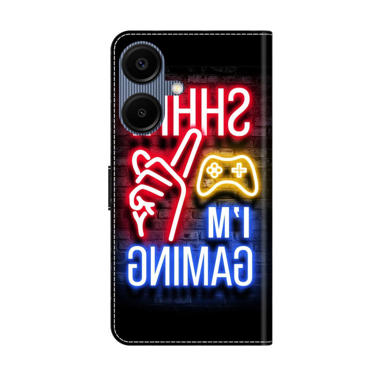 For Samsung Galaxy A06 4G / 5G Crystal-Like Painted Vegan Leather Phone Case