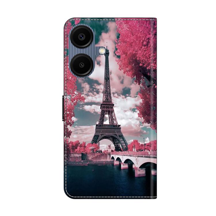 For Samsung Galaxy A06 4G / 5G Crystal-Like Painted Vegan Leather Phone Case