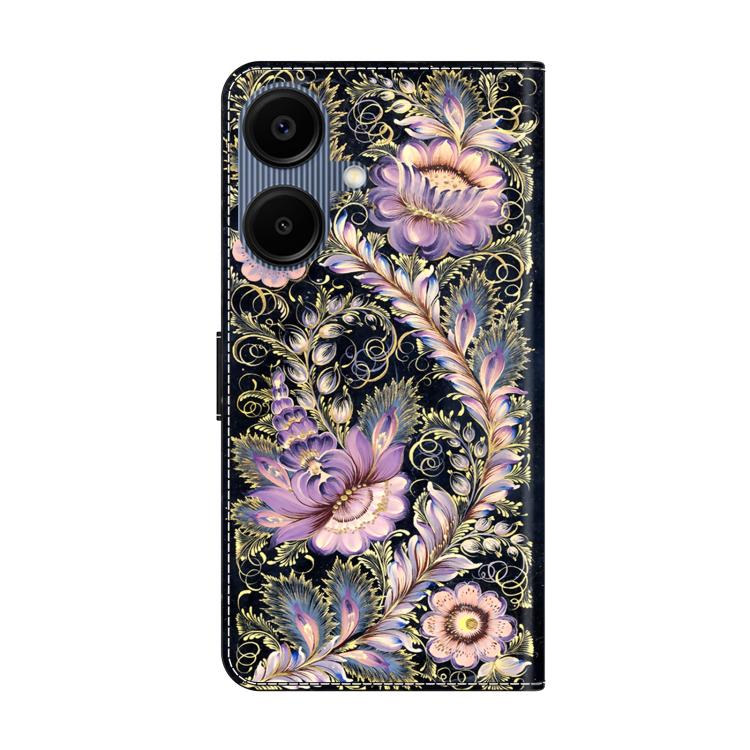 For Samsung Galaxy A07 4G / 5G Crystal-Like Painted Vegan Leather Phone Case
