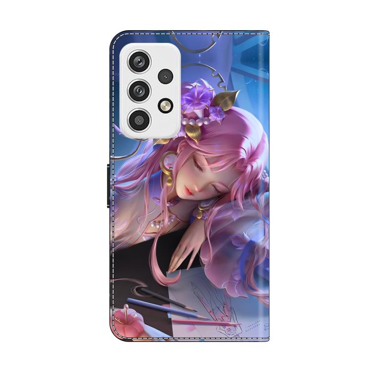 For Samsung Galaxy A23 5G Crystal-Like Painted Vegan Leather Phone Case