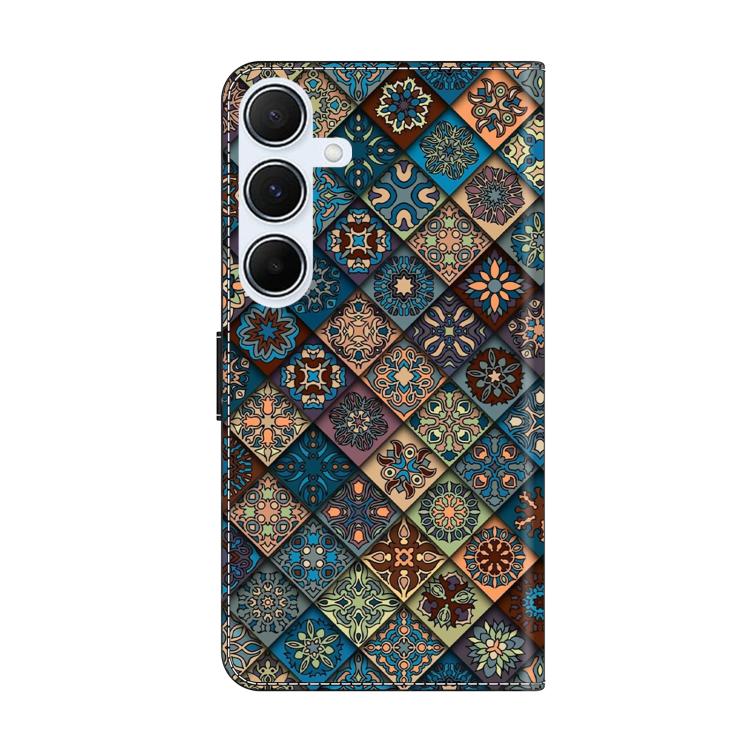 For Samsung Galaxy A24 4G Crystal-Like Painted Vegan Leather Phone Case