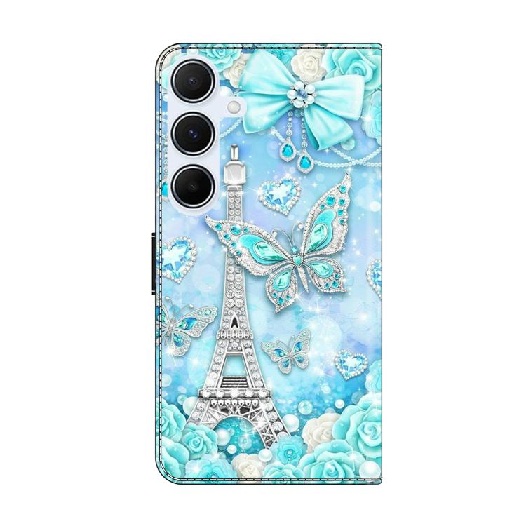 For Samsung Galaxy A24 4G Crystal-Like Painted Vegan Leather Phone Case