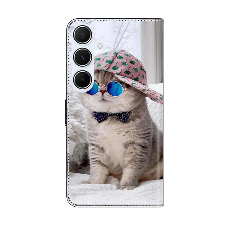 For Samsung Galaxy A25 5G Crystal-Like Painted Vegan Leather Phone Case