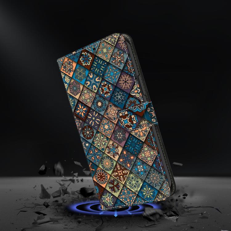 For Samsung Galaxy A55 5G Crystal-Like Painted Vegan Leather Phone Case