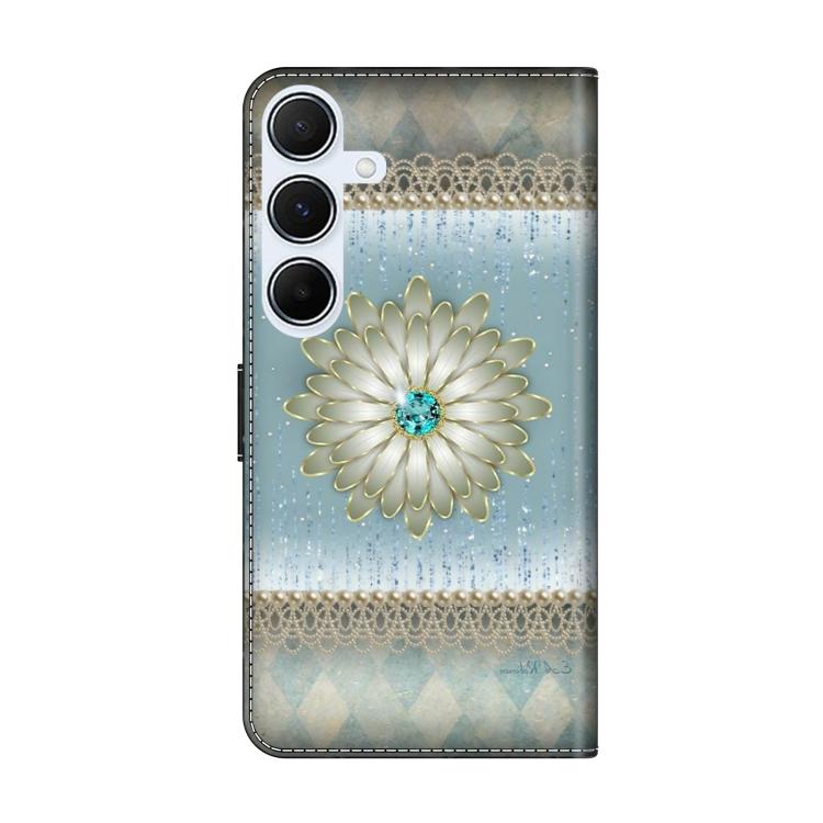 For Samsung Galaxy A55 5G Crystal-Like Painted Vegan Leather Phone Case