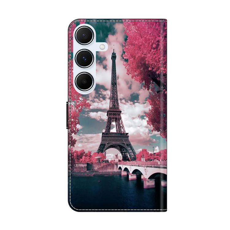 For Samsung Galaxy A55 5G Crystal-Like Painted Vegan Leather Phone Case