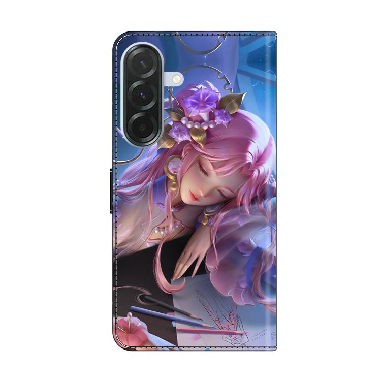 For Samsung Galaxy A36 / A56 5G Crystal-Like Painted Vegan Leather Phone Case