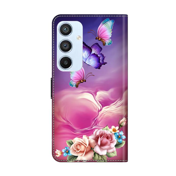 For Samsung Galaxy A54 5G Crystal-Like Painted Vegan Leather Phone Case