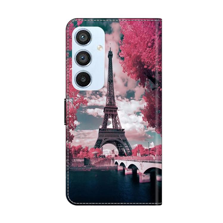 For Samsung Galaxy A54 5G Crystal-Like Painted Vegan Leather Phone Case