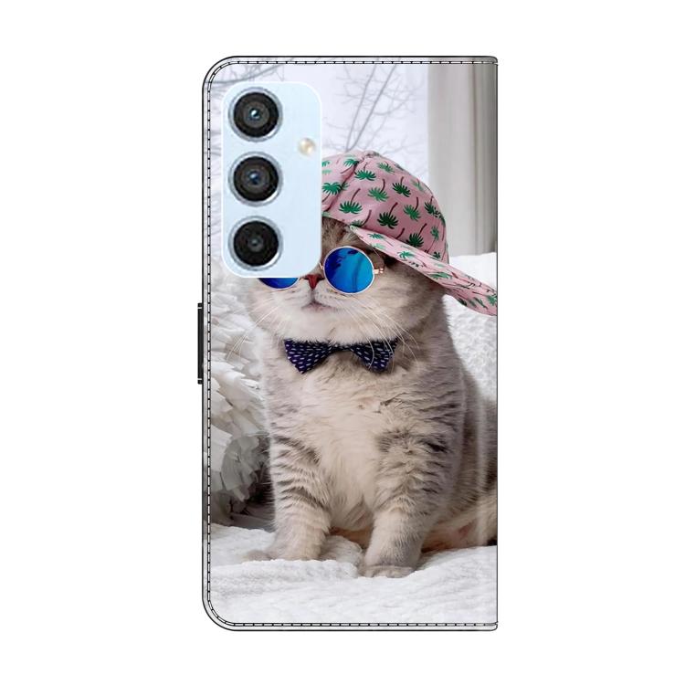 For Samsung Galaxy A54 5G Crystal-Like Painted Vegan Leather Phone Case