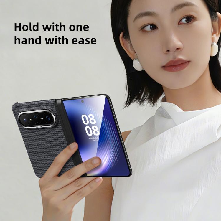 For Huawei Pura X Max SULADA Kevlar Grid Patterned Skin Feel Phone Case