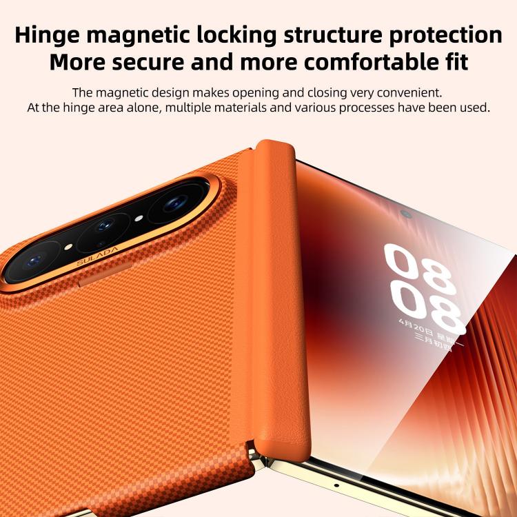 For Huawei Pura X Max SULADA Kevlar Grid Patterned Skin Feel Phone Case