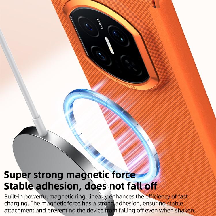 For Huawei Mate X7 SULADA Kevlar Grid Patterned Skin Feel Magnetic Phone Case