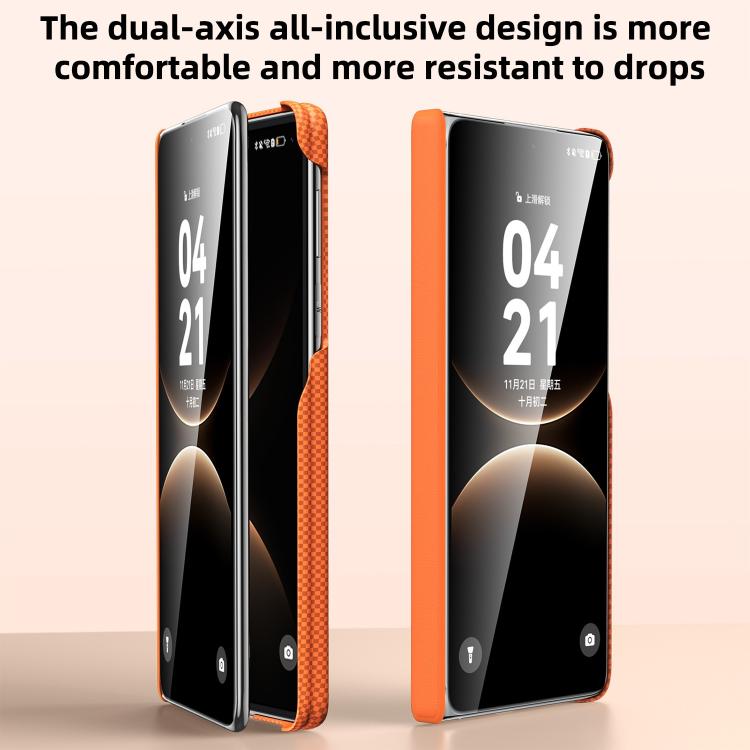 For Huawei Mate X7 SULADA Kevlar Grid Patterned Skin Feel Rotation Magnetic Holder Phone Case