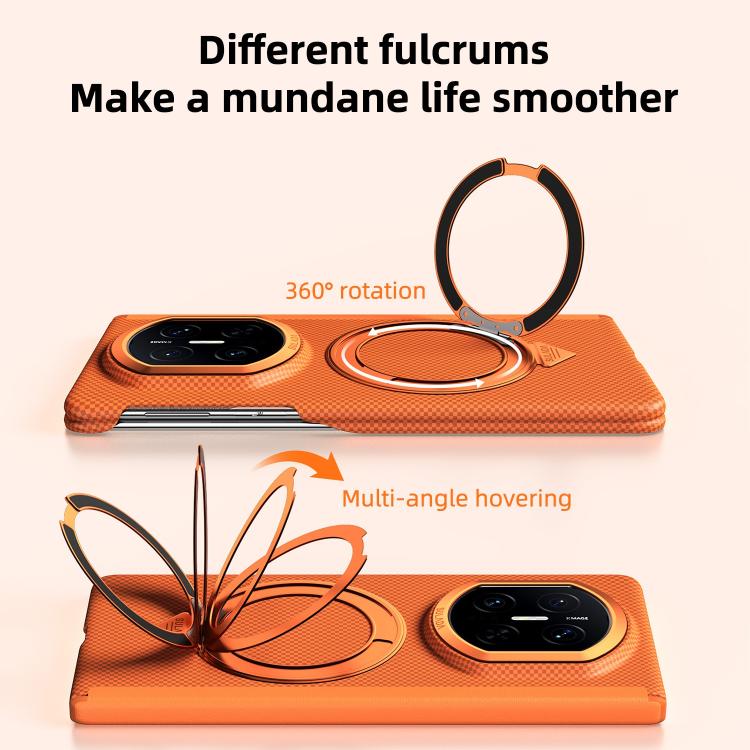 For Huawei Mate X5 / Mate X3 SULADA Kevlar Grid Patterned Skin Feel Rotation Magnetic Holder Phone Case