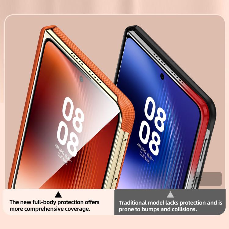 For Huawei Pura X Max SULADA Kevlar Grid Patterned Skin Feel Rotation Magnetic Holder Phone Case