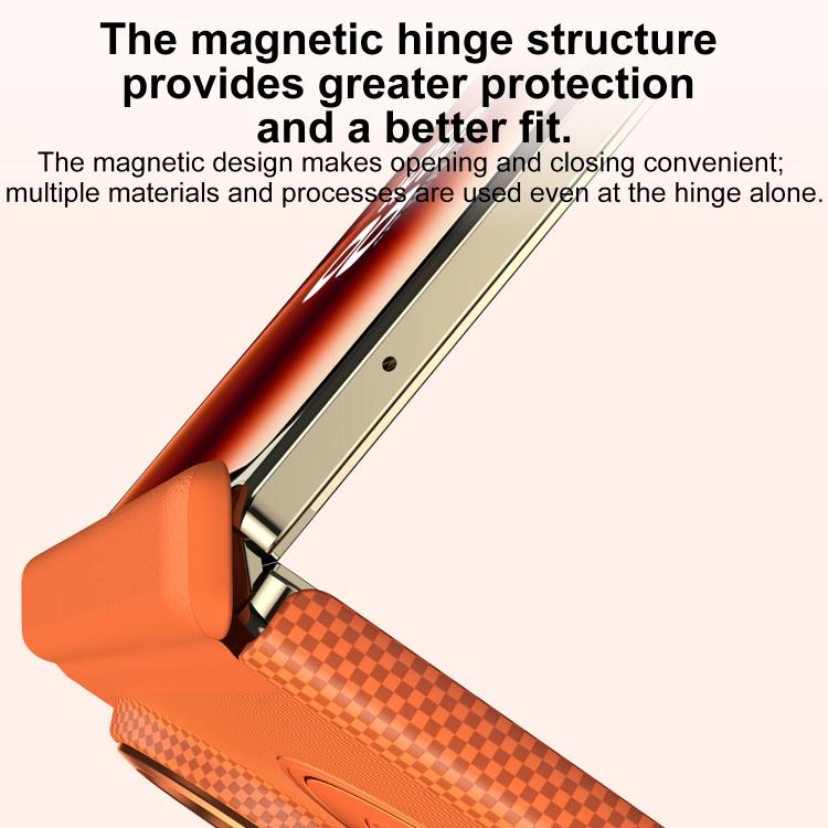For Huawei Pura X Max SULADA Kevlar Grid Patterned Skin Feel Rotation Magnetic Holder Phone Case