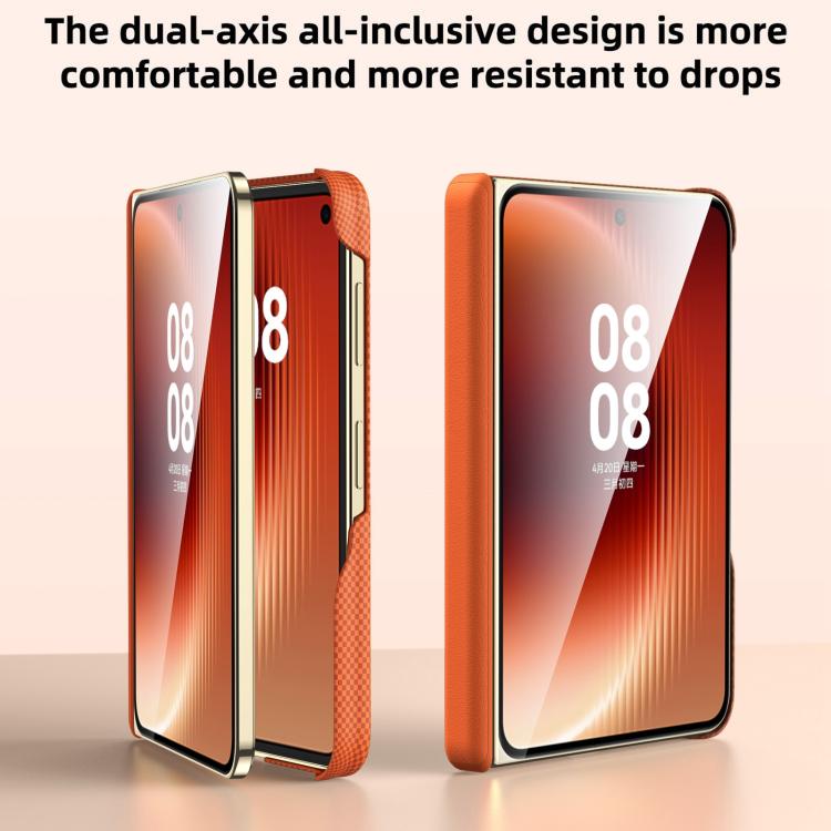 For Huawei Pura X Max SULADA Kevlar Grid Patterned Skin Feel Rotation Magnetic Holder Phone Case