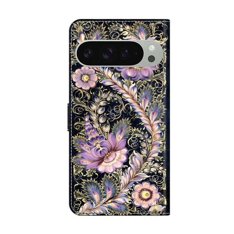 For Google Pixel 9 Pro Crystal-Like Painted Vegan Leather Phone Case