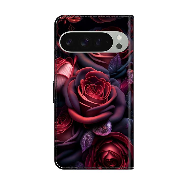 For Google Pixel 9 Pro Crystal-Like Painted Vegan Leather Phone Case