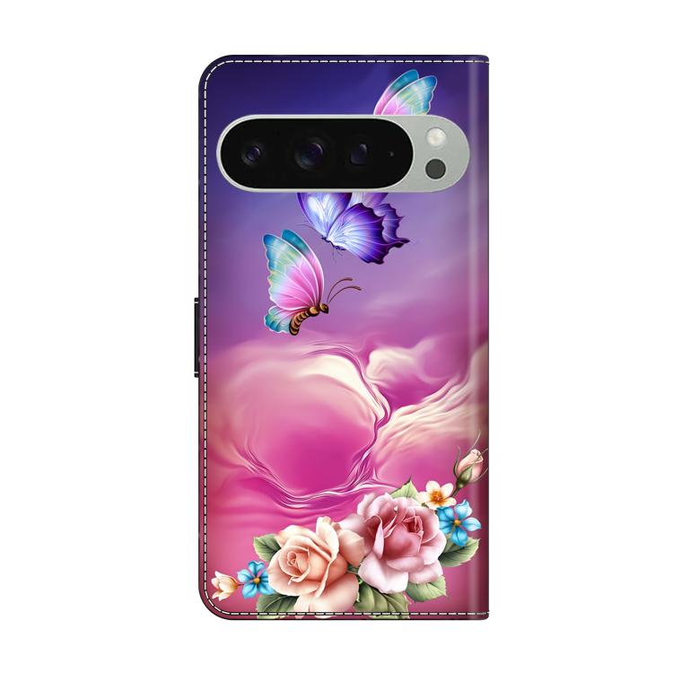 For Google Pixel 9 Pro Crystal-Like Painted Vegan Leather Phone Case
