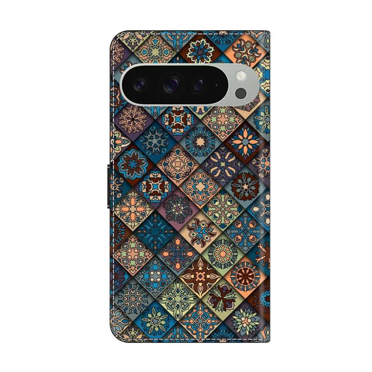 For Google Pixel 9 Pro Crystal-Like Painted Vegan Leather Phone Case