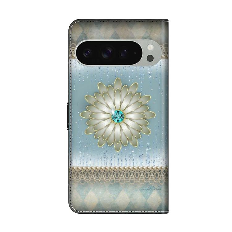 For Google Pixel 9 Pro Crystal-Like Painted Vegan Leather Phone Case