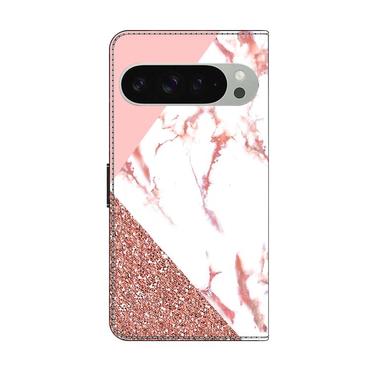 For Google Pixel 9 Pro Crystal-Like Painted Vegan Leather Phone Case