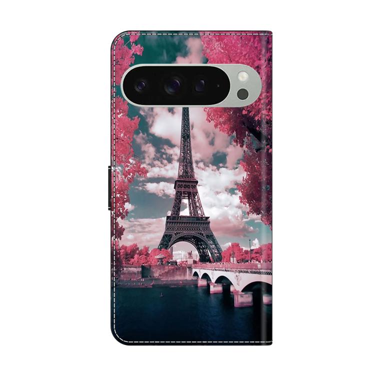 For Google Pixel 9 Pro Crystal-Like Painted Vegan Leather Phone Case