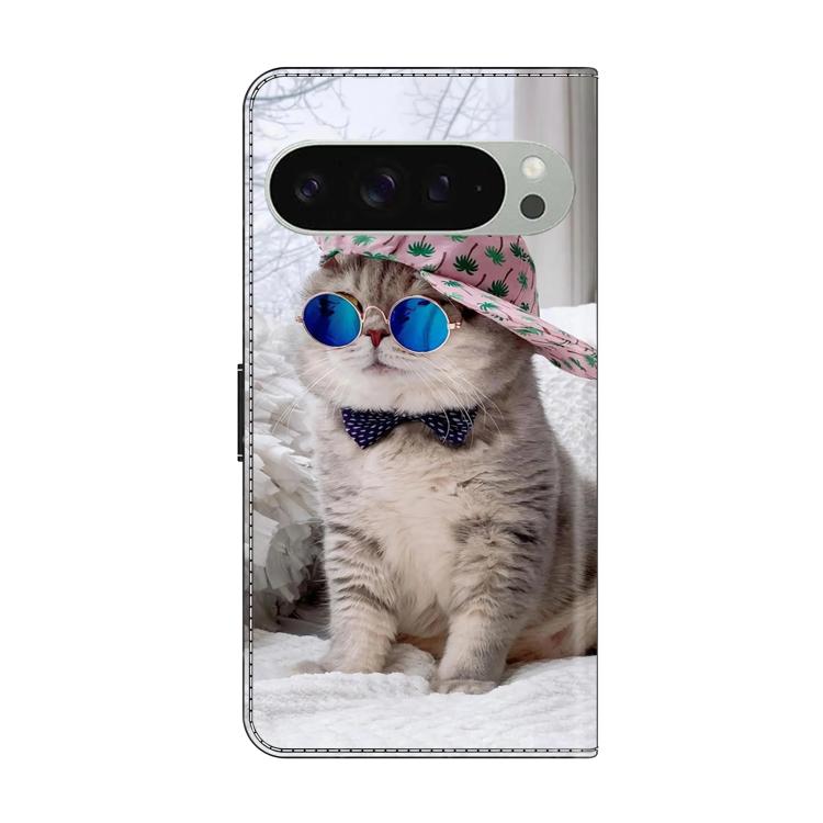 For Google Pixel 9 Pro Crystal-Like Painted Vegan Leather Phone Case