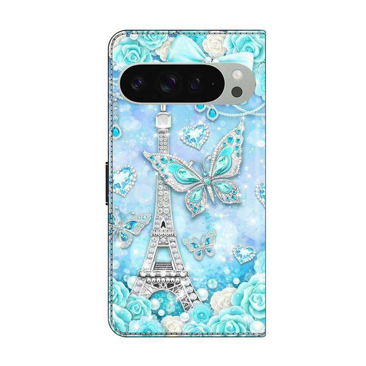 For Google Pixel 9 Pro Crystal-Like Painted Vegan Leather Phone Case