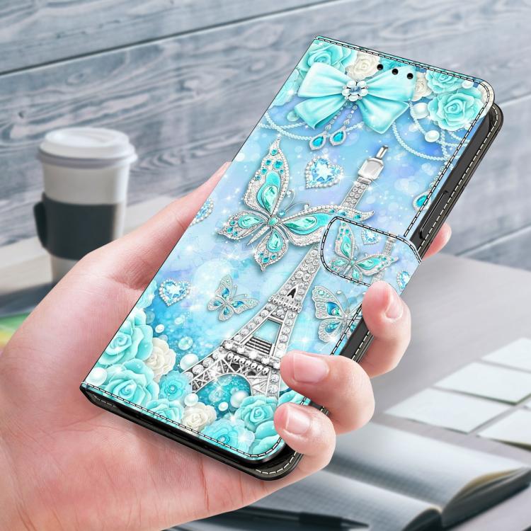 For Google Pixel 9 Pro Crystal-Like Painted Vegan Leather Phone Case