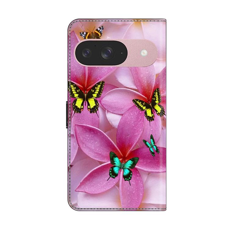 For Google Pixel 9 Crystal-Like Painted Vegan Leather Phone Case